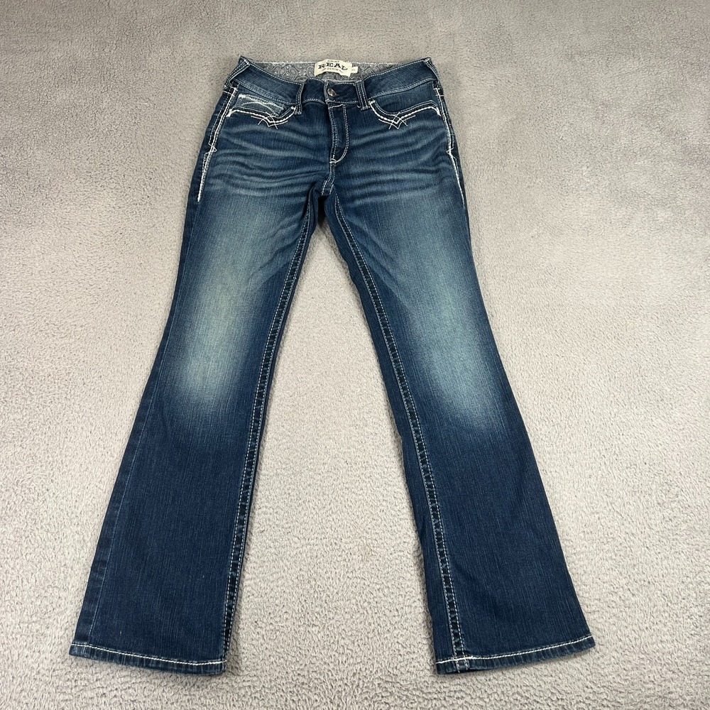 Ariat Real Denim Boot Cut Jeans Low Rise Stretch Denim Western Womens 30R